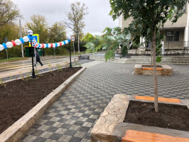 Благоустройство площади около Районного суда г. Навашино